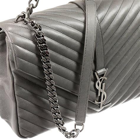 ysl medium college bag grey|ysl large college bag.